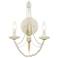 Brentwood 2-Lt Country White Wall Sconce