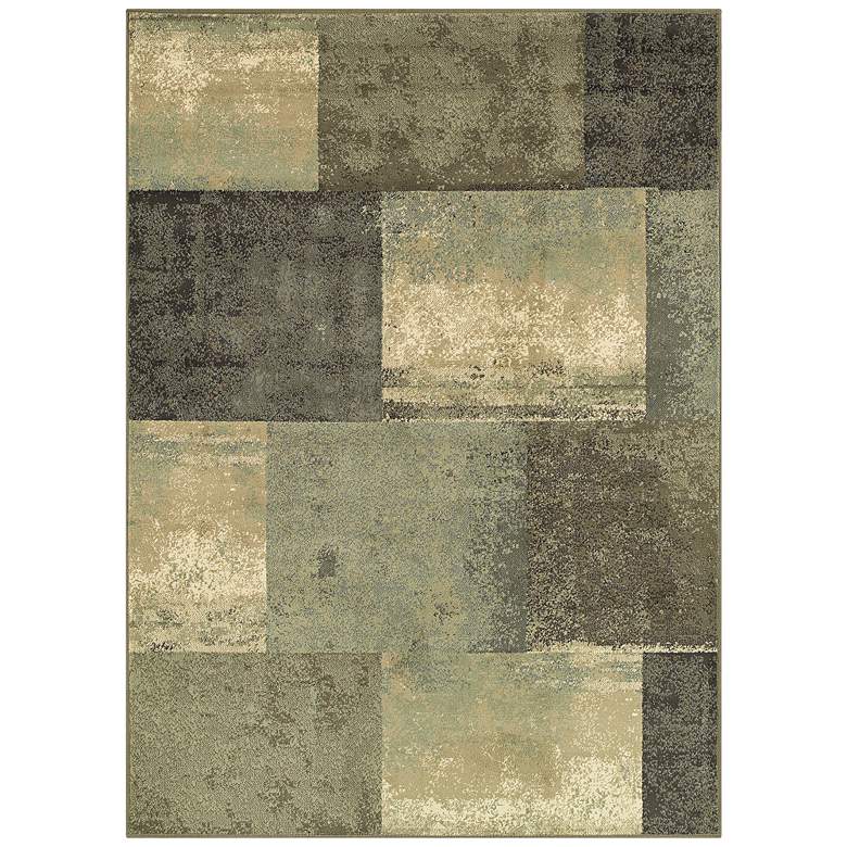 Image 1 Brentwood 2061Z 5&#39;3 inchx7&#39;3 inch Brown and Green Area Rug