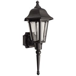 Brentwood 21 1/2&quot; Marine Grade Black Finish Traditional Outdoor Light