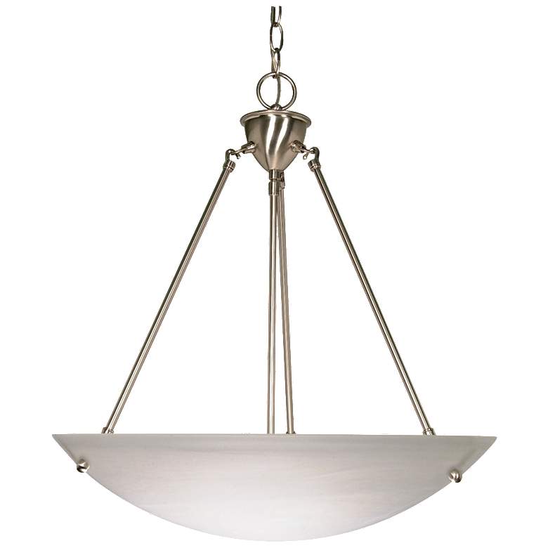 Image 1 Brentwood 22 1/2" Wide Brushed Nickel Bowl Pendant Light