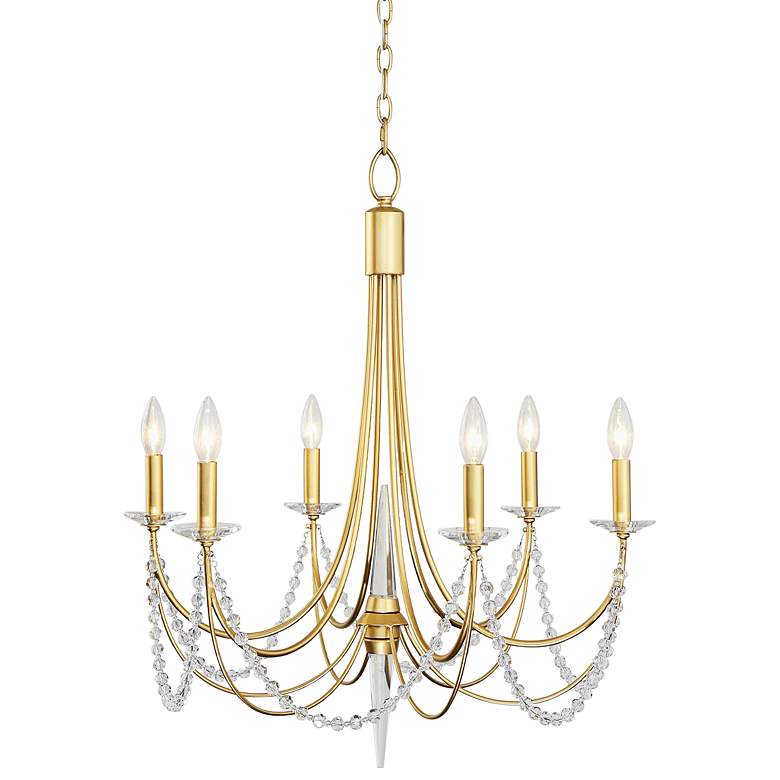 Image 2 Brentwood 26 1/2" Wide French Gold 6-Light Chandelier