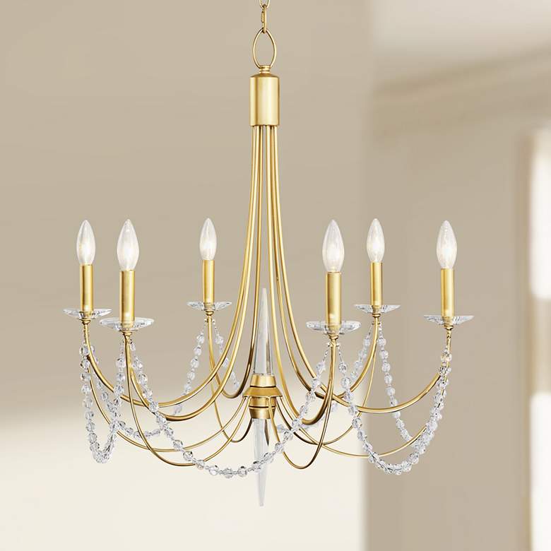 Image 1 Brentwood 26 1/2" Wide French Gold 6-Light Chandelier