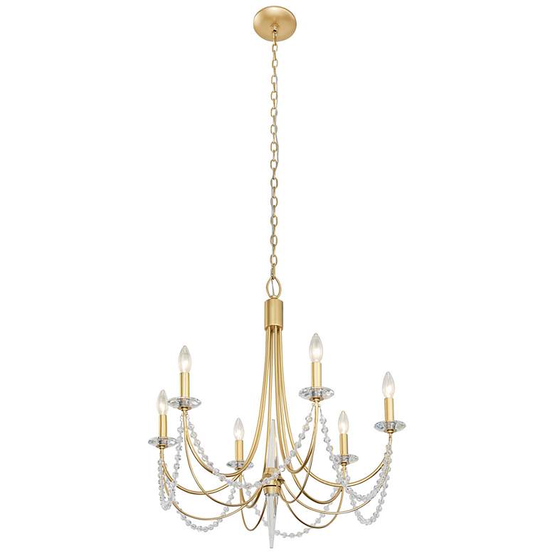 Image 3 Brentwood 26 1/2 inch Wide French Gold 6-Light Chandelier more views