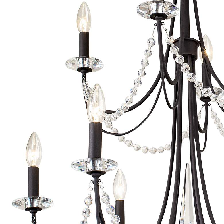 Image 3 Brentwood 26 inch Wide Carbon Black 10-Light 2-Tier Chandelier more views