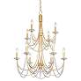 Brentwood 26" Wide French Gold 10-Light 2-Tier Chandelier