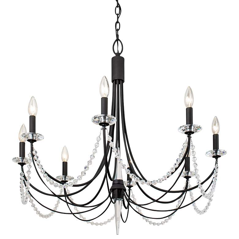 Image 2 Brentwood 31 3/4" Wide Carbon Black 8-Light Chandelier
