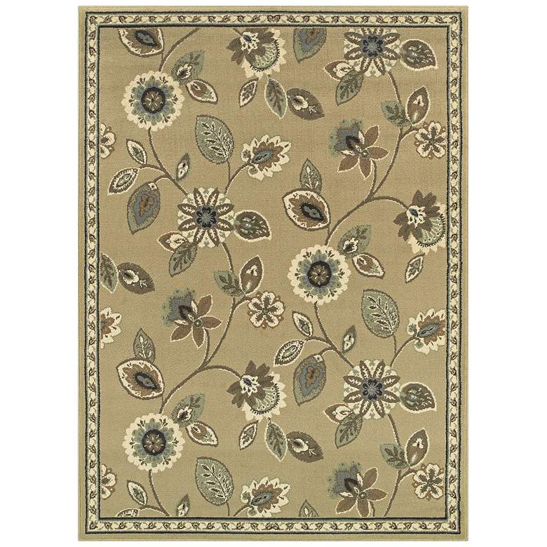 Image 1 Brentwood 501J9 5'3"x7'3" Stone and Blue Area Rug