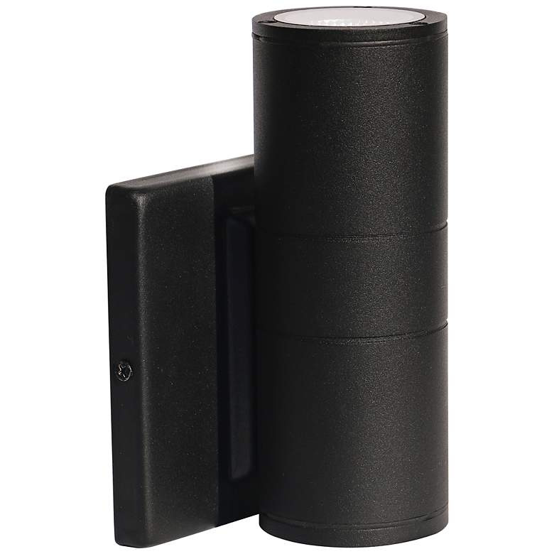 Image 1 Brentwood 6 3/4" High Modern Black LED Up-Down Outdoor Wall Light