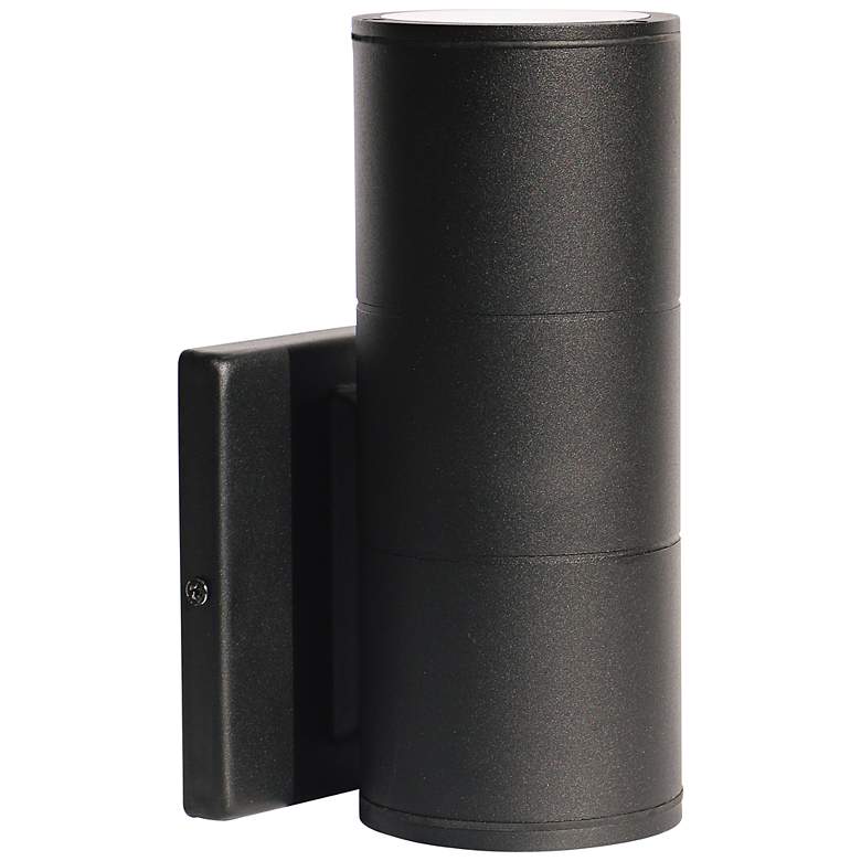 Image 1 Brentwood 8 1/4" High Black LED Up-Down Outdoor Wall Light