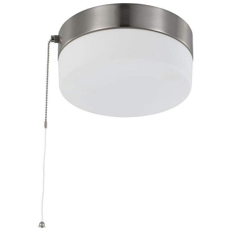Image 1 Brentwood 8" Wide Brushed Nickel LED Pull Chain Ceiling Light
