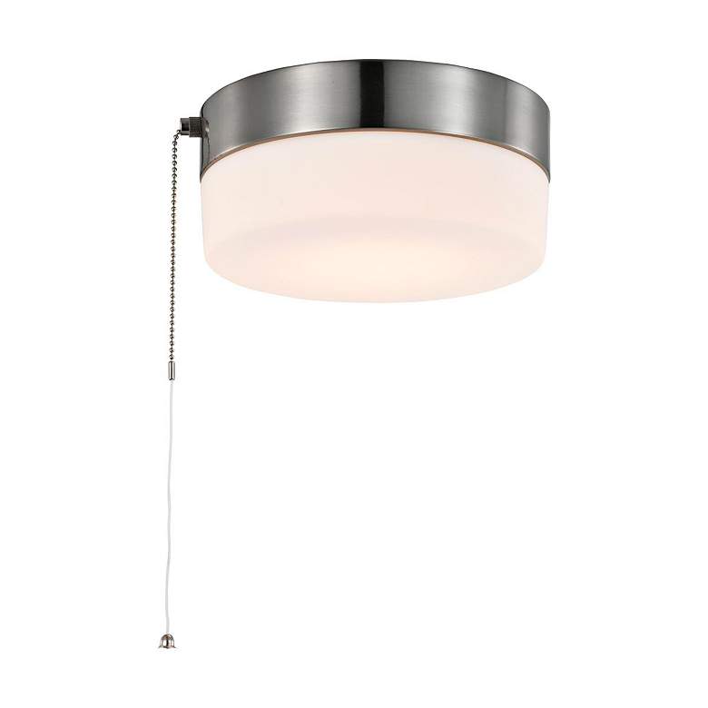 Image 3 Brentwood 8" Wide Brushed Nickel LED Pull Chain Ceiling Light more views