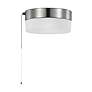 5_Brentwood 8" Wide Brushed Nickel LED Pull Chain Ceiling Light more views