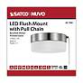 7_Brentwood 8" Wide Brushed Nickel LED Pull Chain Ceiling Light more views