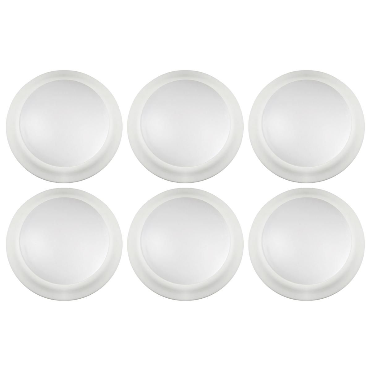 Image 3 Brentwood 8" Wide Matte White Round LED Disk Ceiling Light 6 Pack more views
