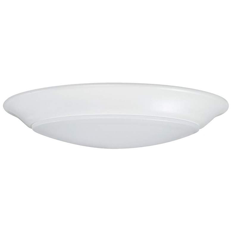 Image 1 Brentwood 8 inch Wide Matte White Round LED Disk Ceiling Light