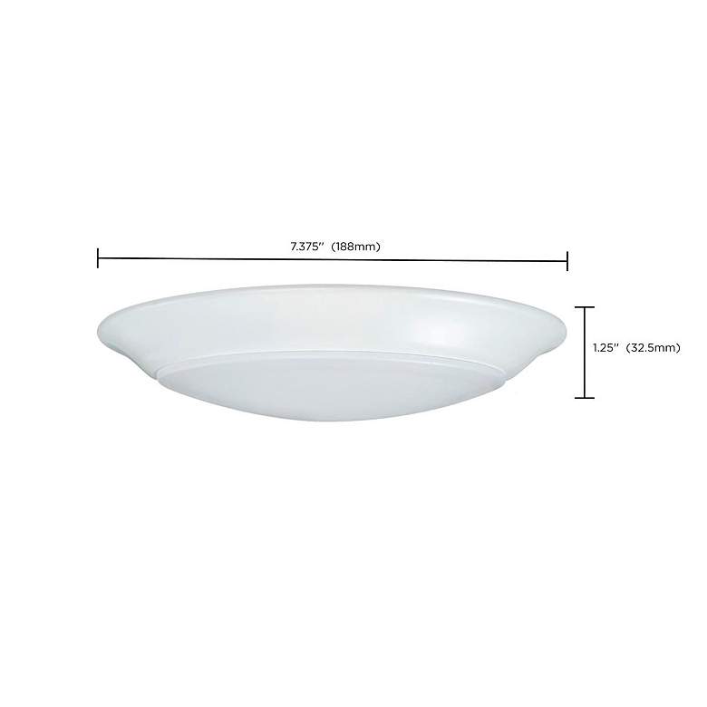 Image 5 Brentwood 8" Wide Matte White Round LED Disk Ceiling Light more views