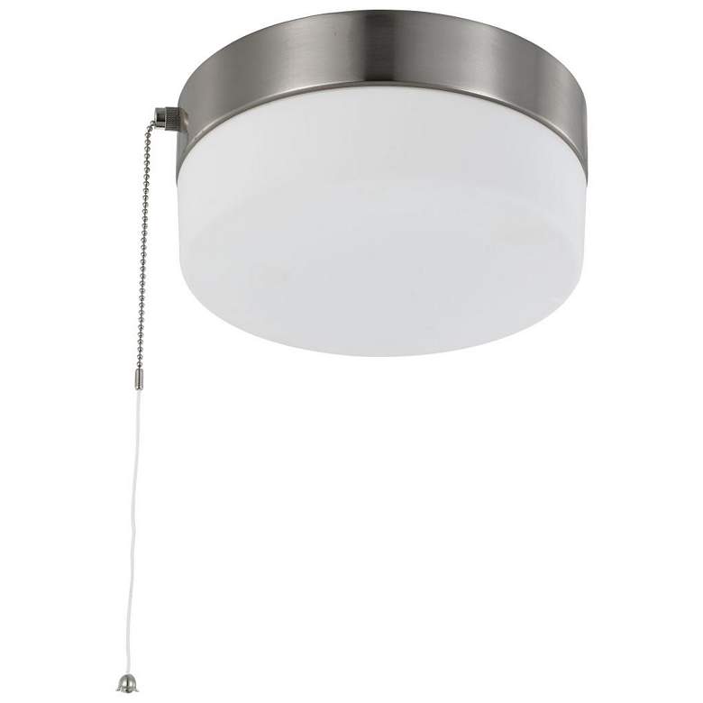 Image 1 Brentwood 8"W Brushed Nickel LED Ceiling Light w/ Pull Chain