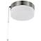 Brentwood 8"W Brushed Nickel LED Ceiling Light w/ Pull Chain