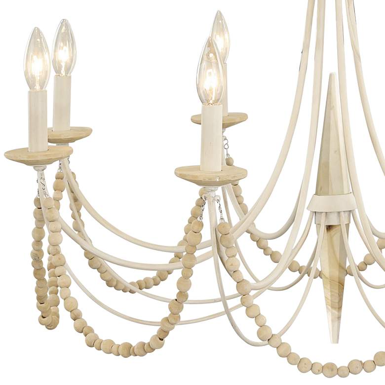 Image 3 Brentwood 8-Lt Country White Chandelier more views