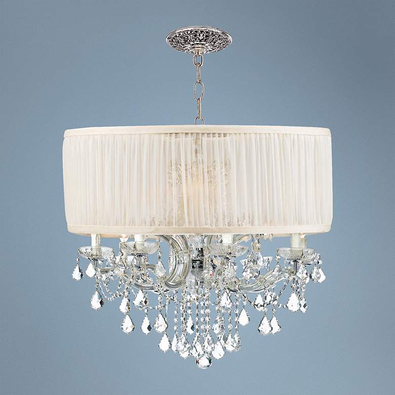 Image 1 Brentwood Collection Chrome 12-Light Crystal Chandelier