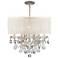 Brentwood Collection Chrome 6-Light Crystal Chandelier