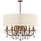 Brentwood Collection Olde Brass 6-Light Crystal Chandelier