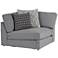 Brentwood Gray Corner Wedge Chair with Pillows