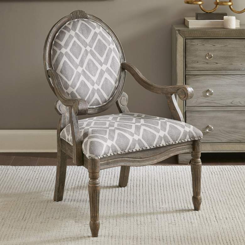 Image 1 Brentwood Gray Exposed Wood Armchair