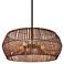 Brentwood Shore 20 1/2"W Coal Bronze Bamboo 5-Light Pendant