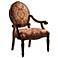 Brentwood Traditional Wood Armchair in Burgundy and Gold Chenille
