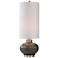 Bresca Textured Aged Black Honeycomb Buffet Table Lamp