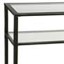 Breskin 42 1/2" Wide Black Metal Tempered Glass Sofa Table