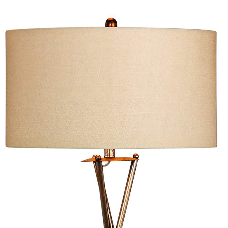 Image 4 Breslen 63 1/2" Rusted Silver Finish Metal Tripod Floor Lamp more views