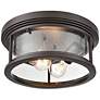 2_Bresley 12" Wide Powder-Coated Bronze Outdoor Ceiling Light