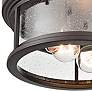 3_Bresley 12" Wide Powder-Coated Bronze Outdoor Ceiling Light more views