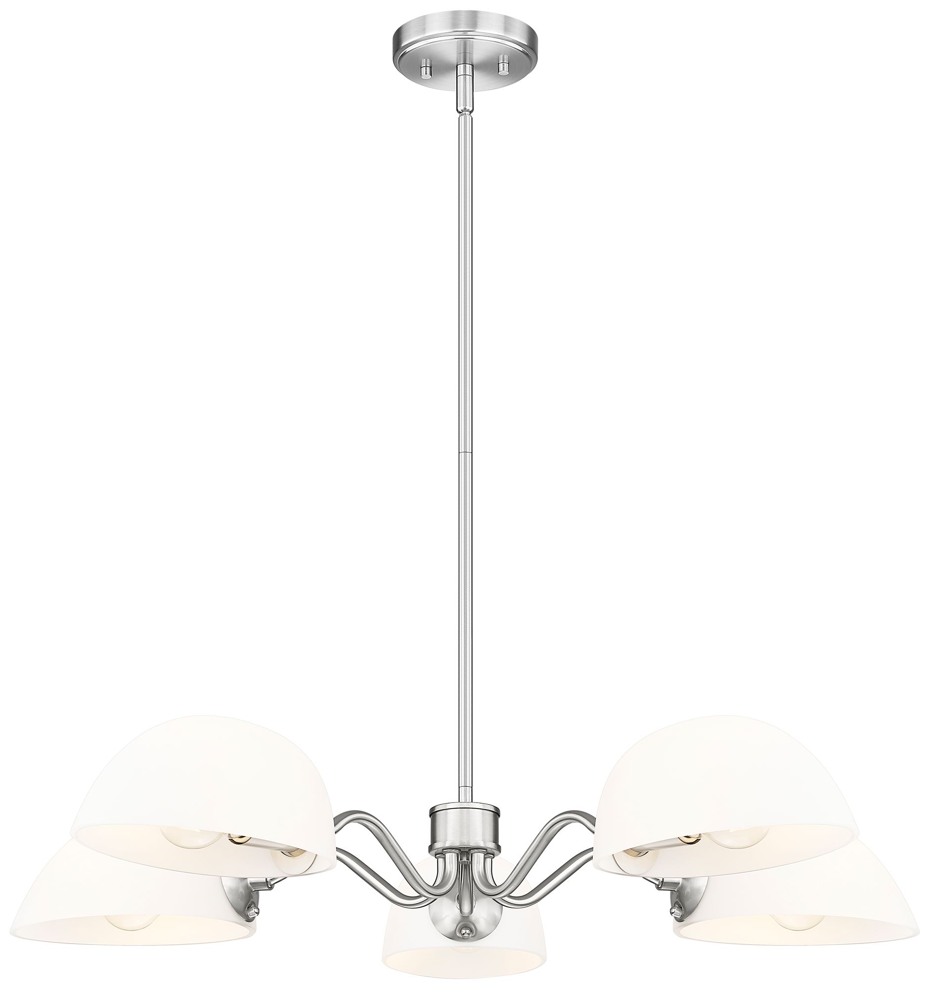 Breton by Z-Lite 33 inch Brushed Nickel 5 Light Chandelier