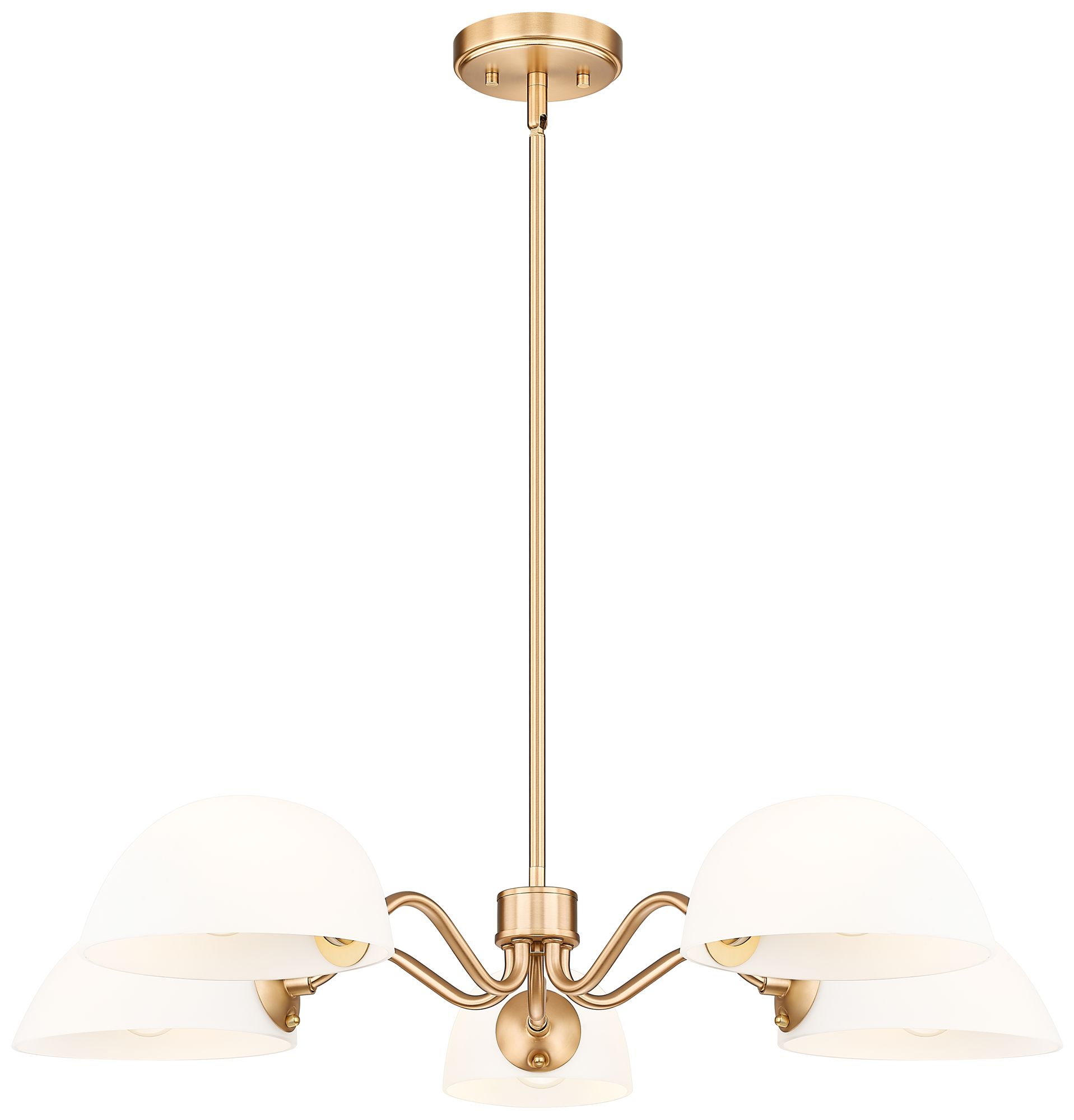 Breton by Z-Lite 33 inch Modern Gold 5 Light Chandelier