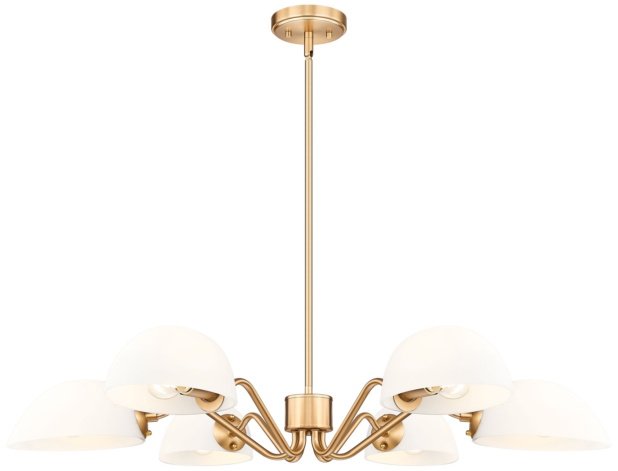 Breton by Z-Lite 39 inch Modern Gold 6 Light Chandelier