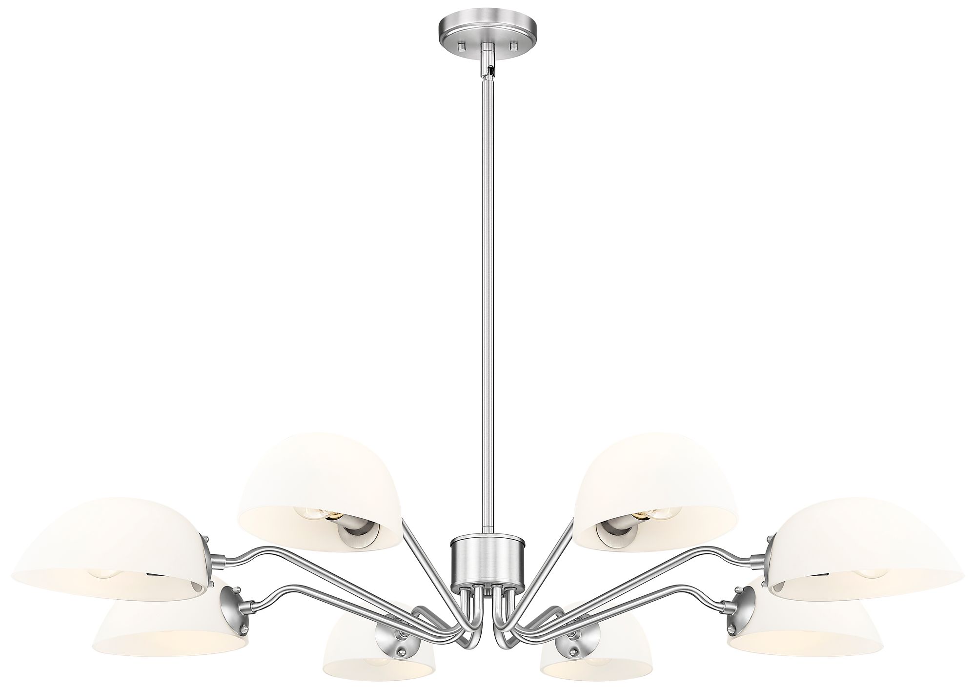 Breton by Z-Lite 46 inch Brushed Nickel 8 Light Chandelier