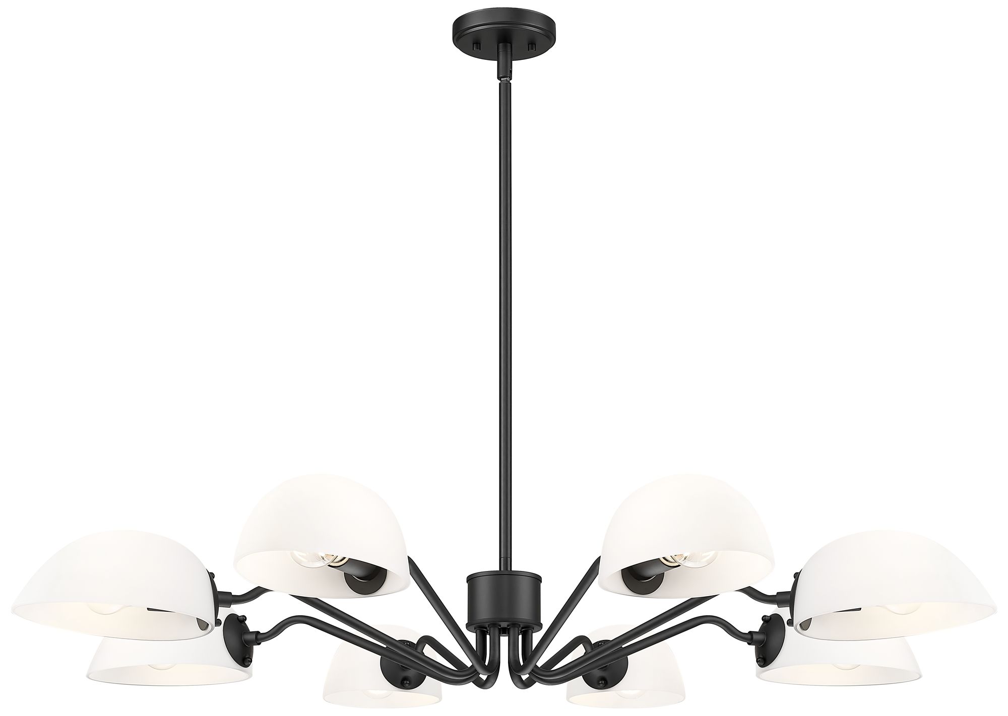 Breton by Z-Lite 46 inch Matte Black 8 Light Chandelier