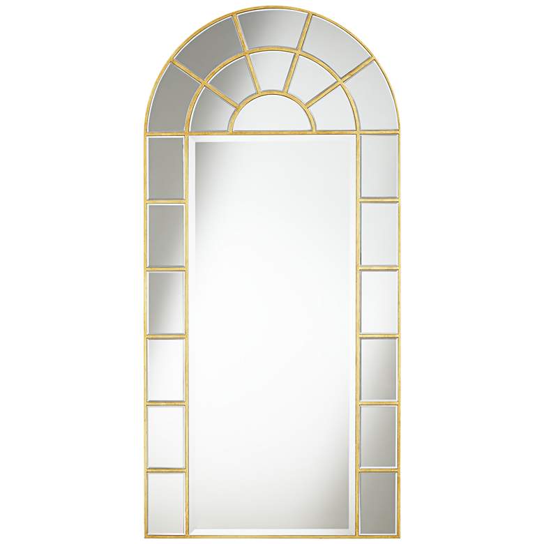 Image 1 Brett Gold Leaf 30 inch x 62 inch Arch Wall Mirror