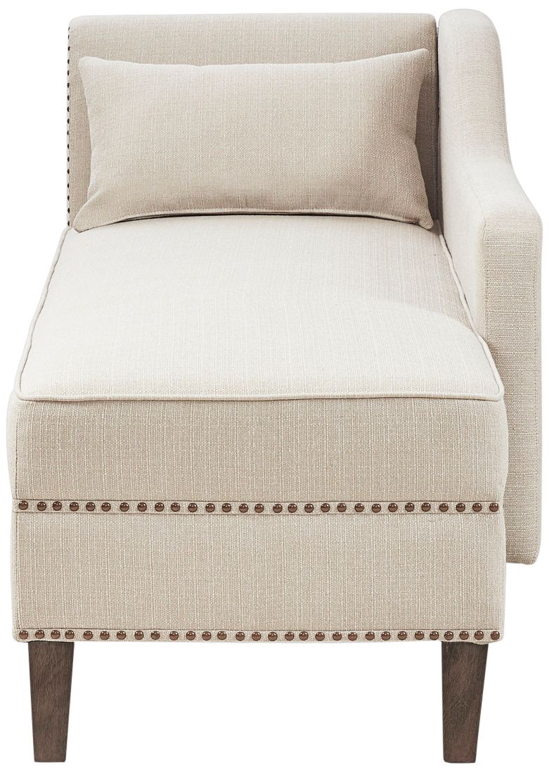 Brett Ivory Fabric Accent Chaise Lounge - #987W1 | Lamps Plus