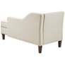 Brett Ivory Fabric Accent Chaise Lounge