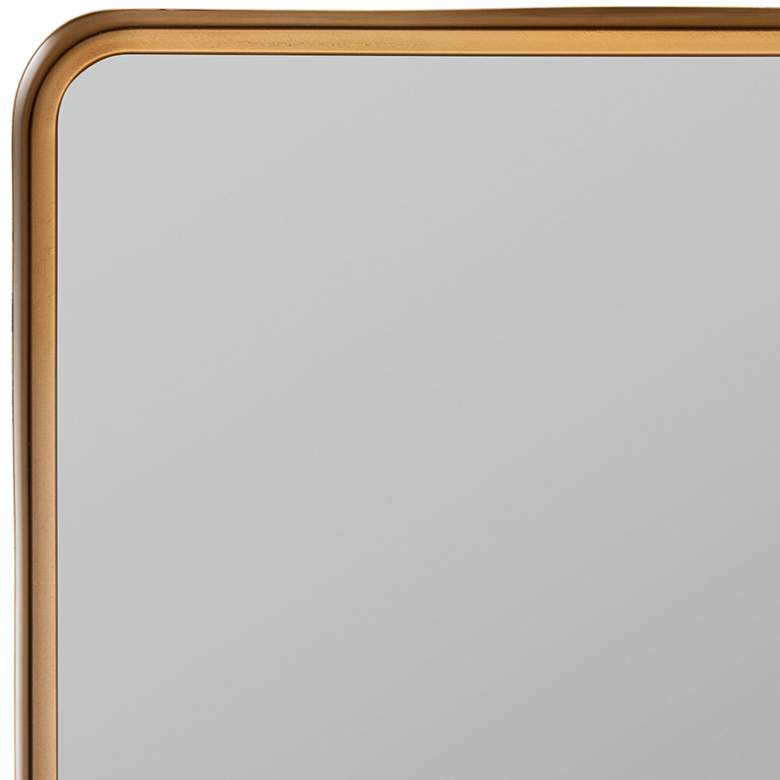 Image 3 Brette Antiqued Gold 24 1/4" x 36 1/2" Shelf Wall Mirror more views