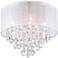 Bretton Silver Shade 16" Wide Crystal Ceiling Light