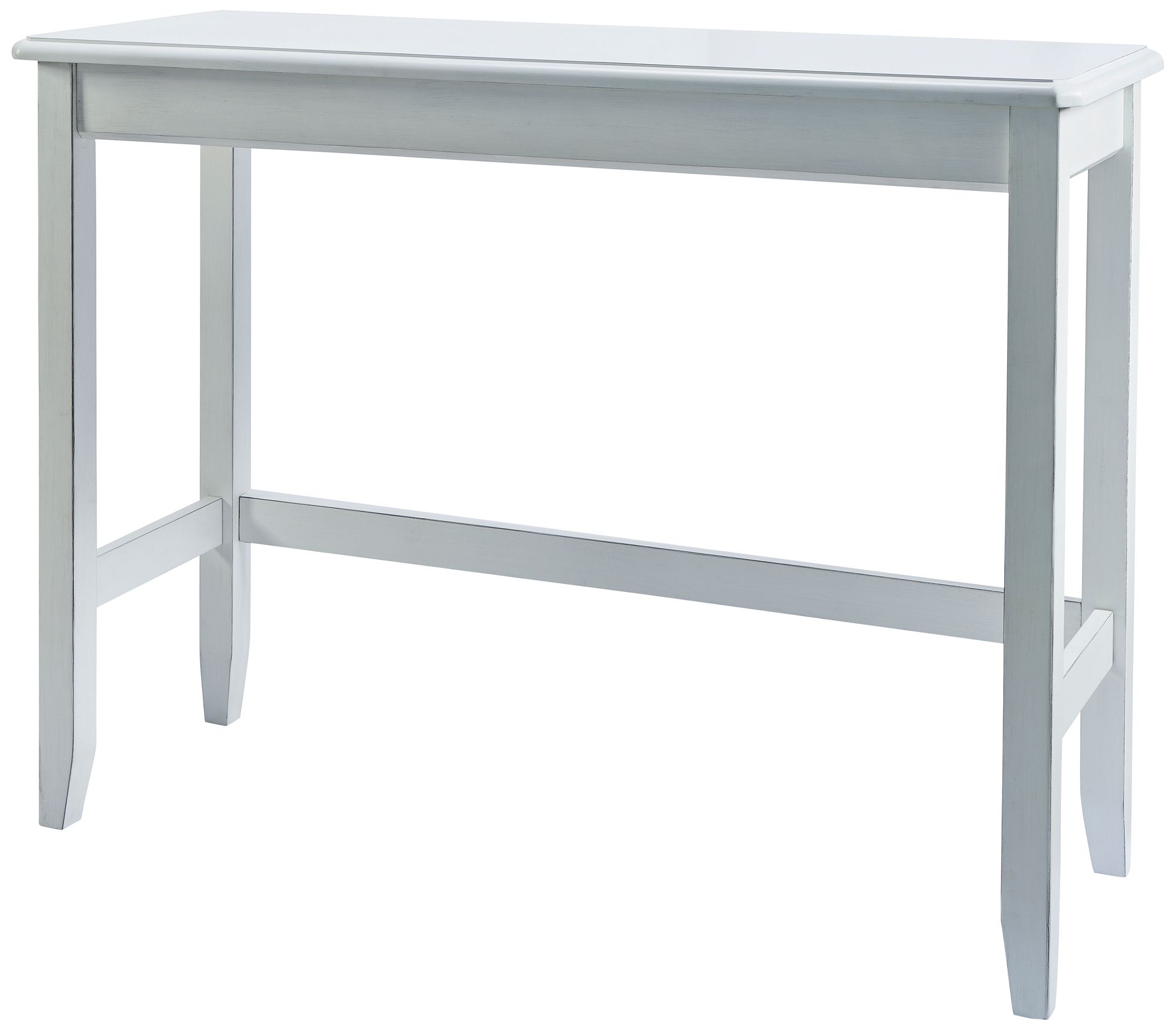 Brevard White Wood 3-Piece Sofa Table and Counter Stool Set