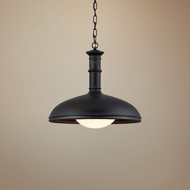 Image 1 Brewery 20" Wide Vintage Patina Bronze Pendant Light
