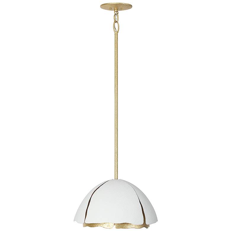 Image 3 Brewster 3-Light Pendant in Cavalier Gold with Royal White more views
