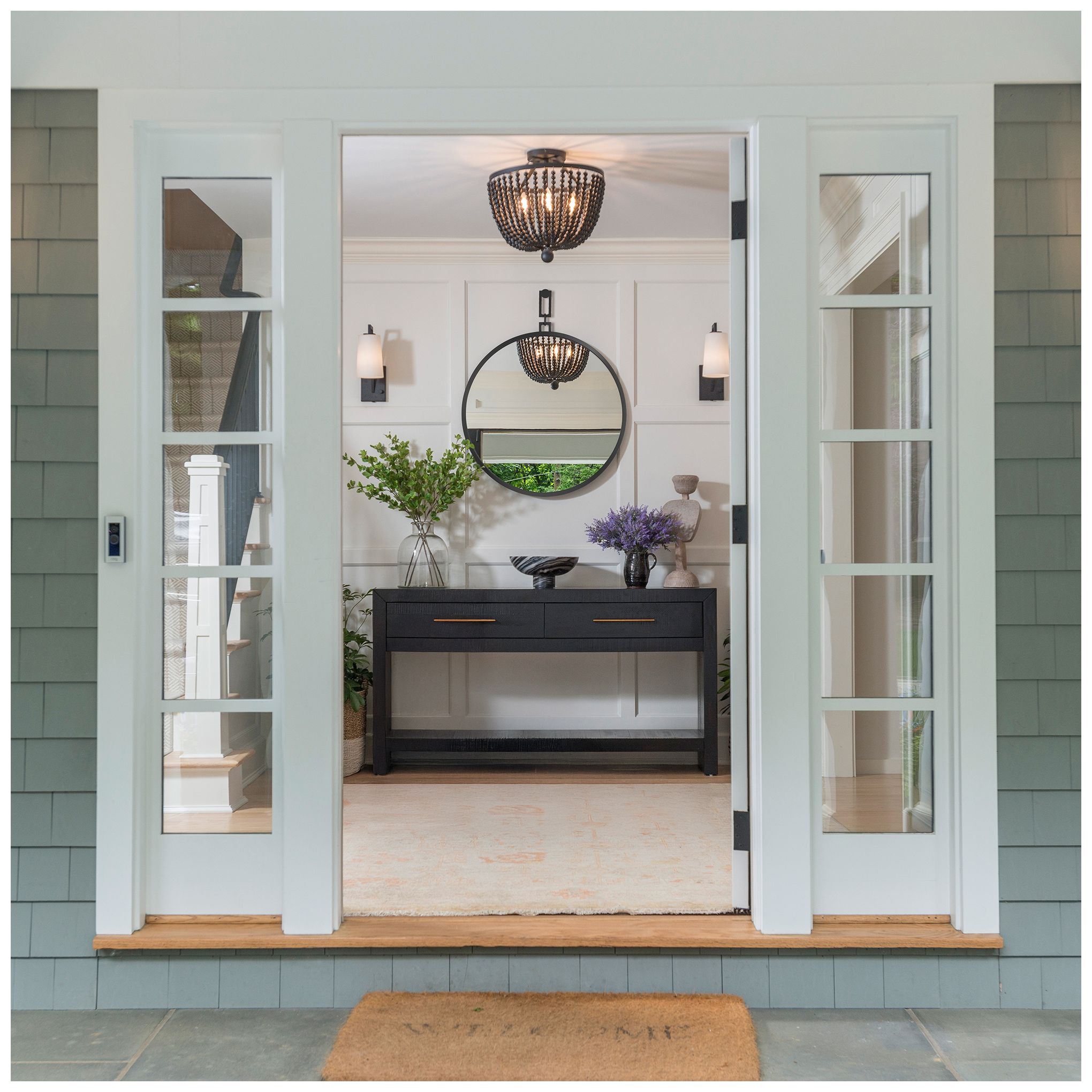 Image 6 Brian Patrick Flynn Alston 40'' Matte Black Mirror more views