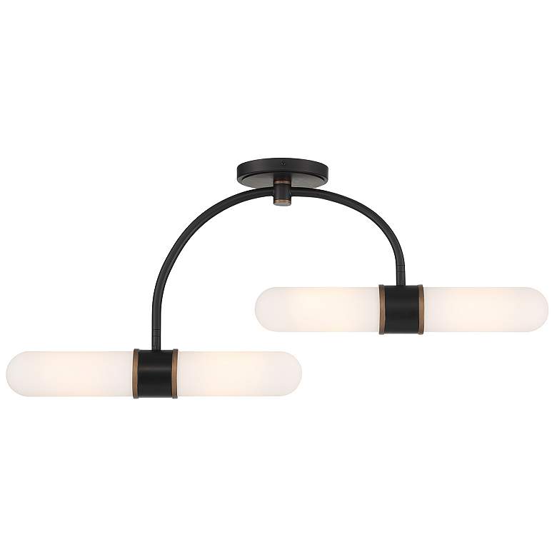 Image 1 Brian Patrick Flynn Capsule 4 Light Matte Black + Textured Gold Semi Flush